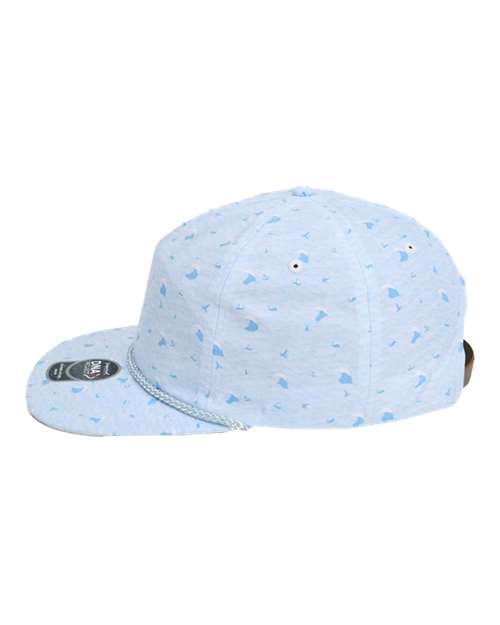 The Aloha Rope Cap - Light Blue - Side. #variantid_46462053024042