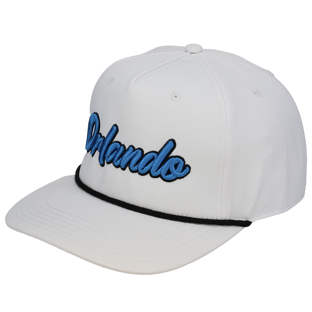 Orlando 3D Script Logo - Cap America - i7256 White/Black