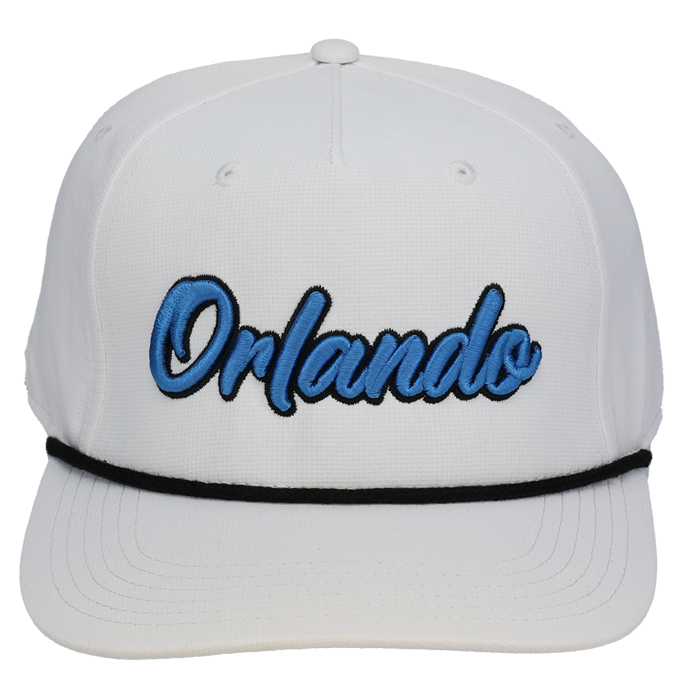 Orlando 3D Script Logo - Cap America - i7256 White/Black