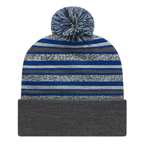 RKL12 - Striped Knit Cap with Cuff