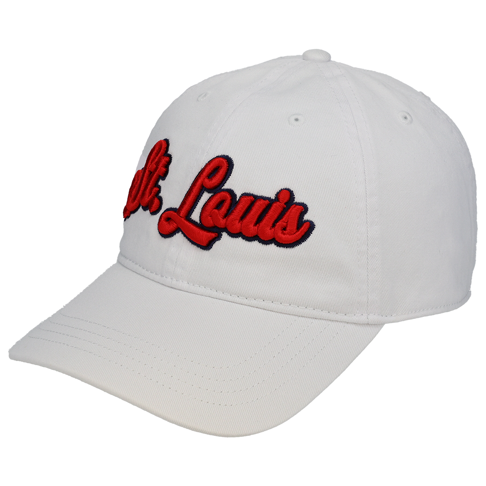 St. Louis 3D Script Logo - Cap America - i1002 White