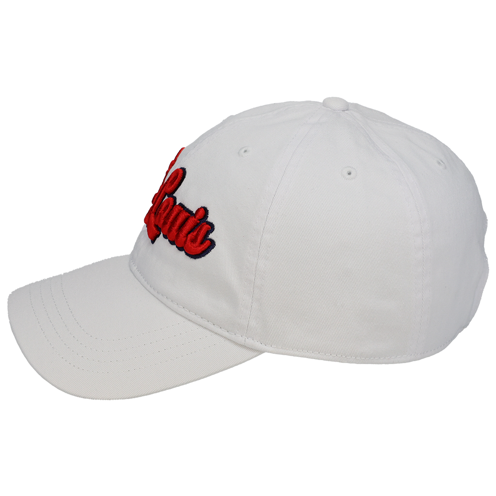 St. Louis 3D Script Logo - Cap America - i1002 White