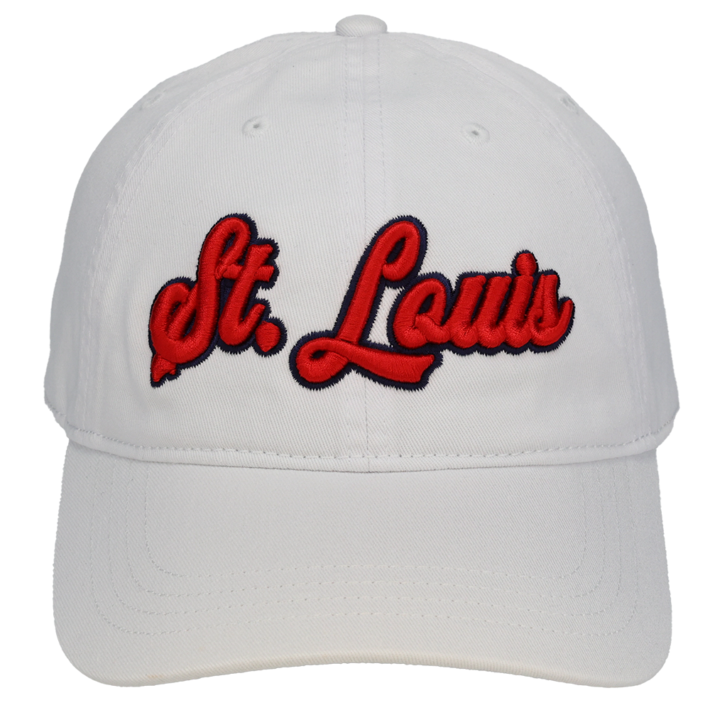 St. Louis 3D Script Logo - Cap America - i1002 White