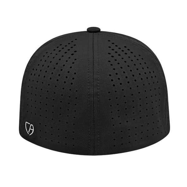 Flexfit® Perforated Performance Cap - Black - Rear. #variantid_47123457245482,47126560964906,47126560997674