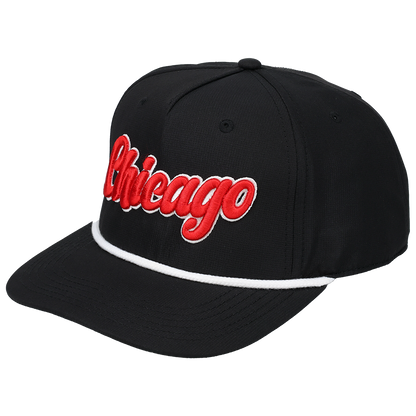 Chicago 3D Script Logo - Cap America - i7256 Black