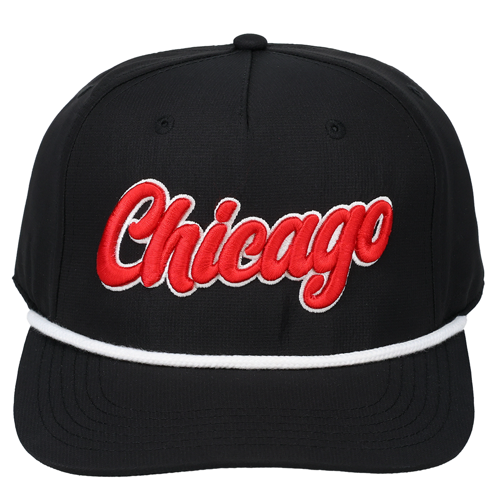 Chicago 3D Script Logo - Cap America - i7256 Black