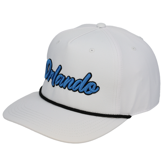 Orlando 3D Script Logo - Cap America - i7256 White/Black