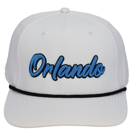 Orlando 3D Script Logo - Cap America - i7256 White/Black