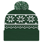 RKF12 - Snowflake Knit Cap with Cuff