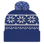 RKF12 - Snowflake Knit Cap with Cuff