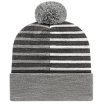 RKH12 - Cap America - Half Color Knit Cap with Cuff