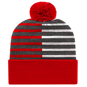 RKH12 - Cap America - Half Color Knit Cap with Cuff