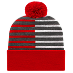 RKH12 - Cap America - Half Color Knit Cap with Cuff