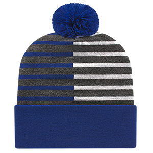 RKH12 - Cap America - Half Color Knit Cap with Cuff