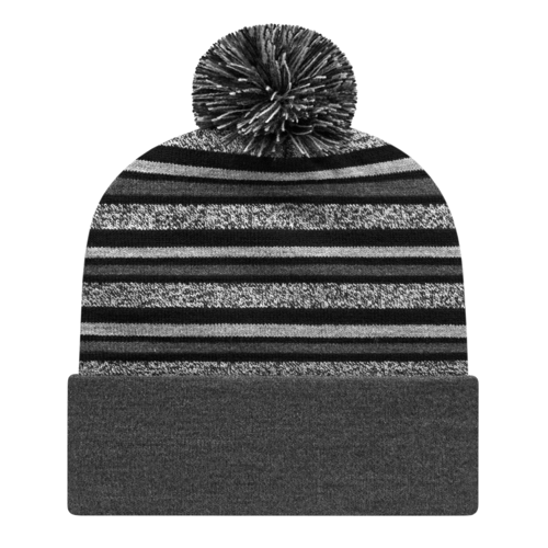 RKL12 - Striped Knit Cap with Cuff