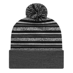 RKL12 - Striped Knit Cap with Cuff