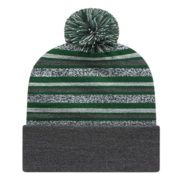 RKL12 - Striped Knit Cap with Cuff