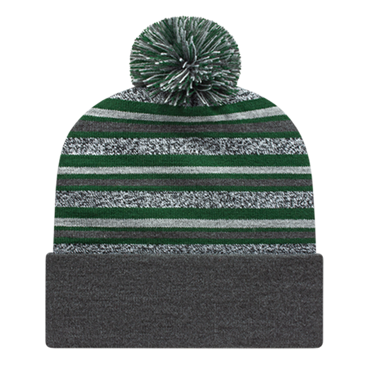 RKL12 - Striped Knit Cap with Cuff