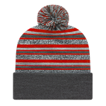 RKL12 - Striped Knit Cap with Cuff