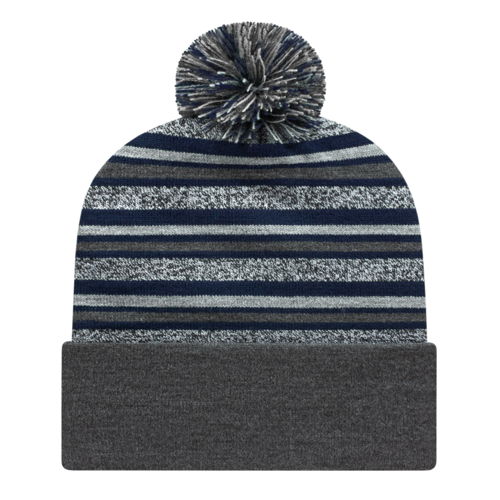 RKL12 - Striped Knit Cap with Cuff