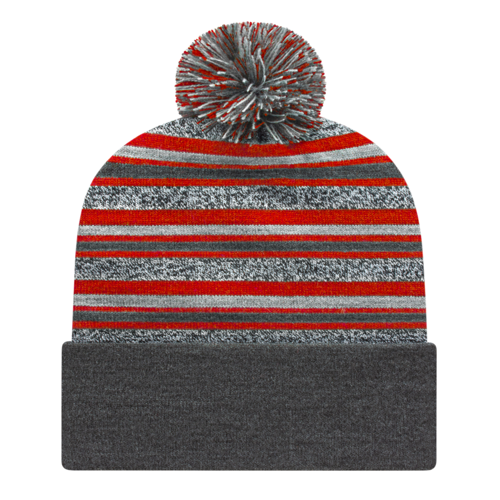 RKL12 - Striped Knit Cap with Cuff
