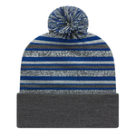 RKL12 - Striped Knit Cap with Cuff