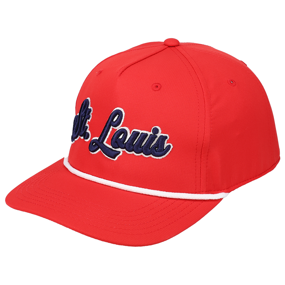 St. Louis 3D Script Logo - Cap America - i7256 Red