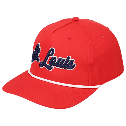 St. Louis 3D Script Logo - Cap America - i7256 Red