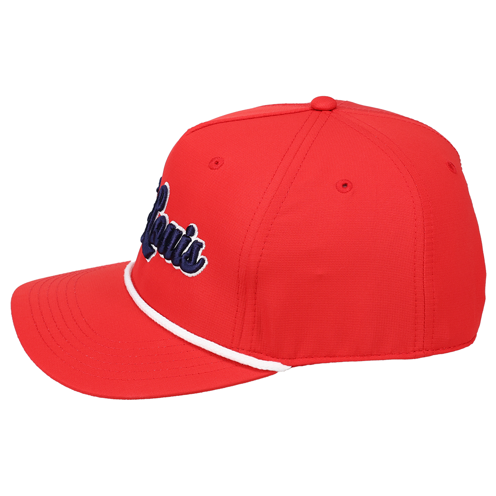 St. Louis 3D Script Logo - Cap America - i7256 Red