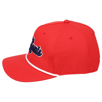 St. Louis 3D Script Logo - Cap America - i7256 Red