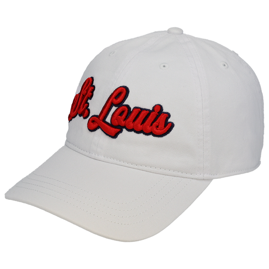 St. Louis 3D Script Logo - Cap America - i1002 White