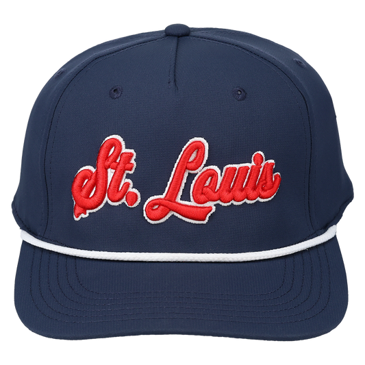 St. Louis 3D Script Logo - Cap America - i7256 Navy