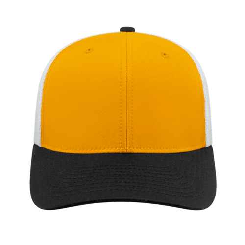 Flexfit 110® Premium Trucker Mesh Back Cap - Yellow - Front.  #variantid_47123461439786