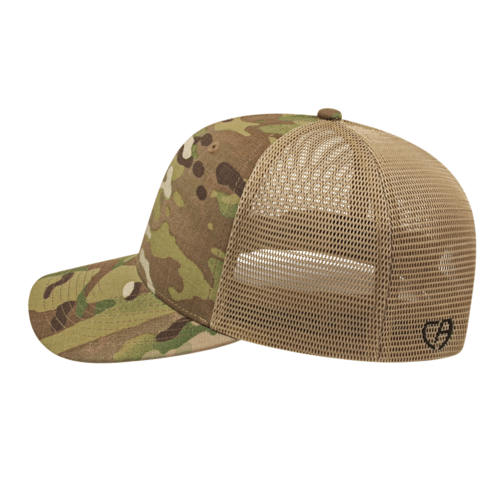 Flexfit 110® MultiCam® Premium Trucker Mesh Back Cap - Light Camo - Side View. #variantid_47123464749354