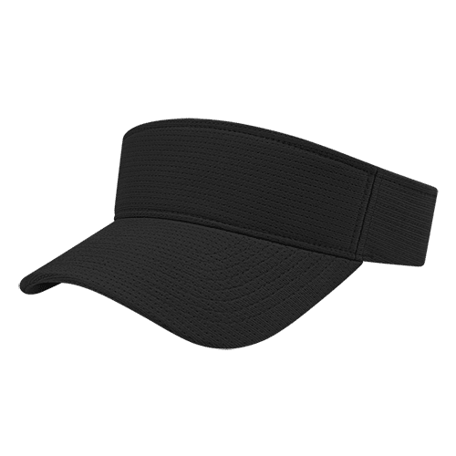 Flexfit 110® Aerated Performance Visor - Black - Front. #variantid_47123463962922