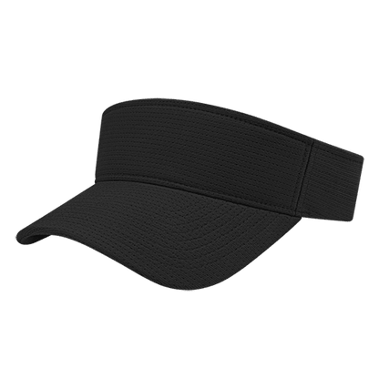 Flexfit 110® Aerated Performance Visor - Black - Front.  #variantid_47123463962922