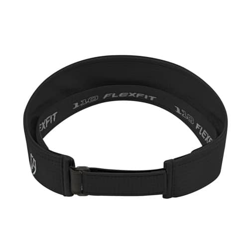 Flexfit 110® Aerated Performance Visor - Black - Rear. #variantid_47123463962922