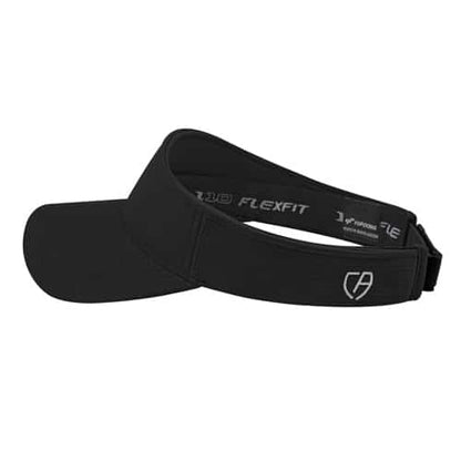 Flexfit 110® Aerated Performance Visor - Black - Side. #variantid_47123463962922