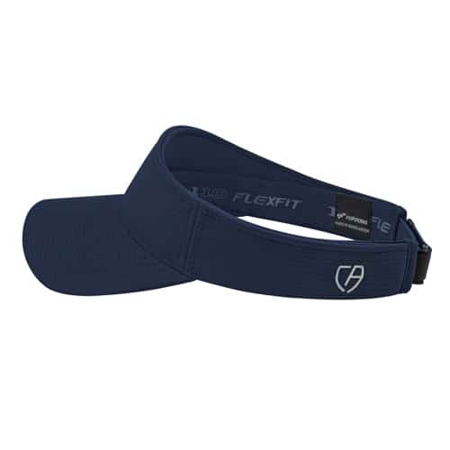 Flexfit 110® Aerated Performance Visor - Navy - Side. #variantid_47123464028458