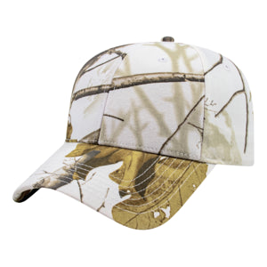 Six Panel Structured Camo Cap - Snow Camo.  #variantid_47123450822954