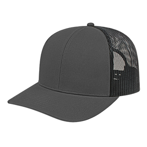 Poly/Cotton Trucker Mesh Back Cap - Gray  #variantid_47123454132522